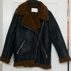 Zara shearling lined jacket